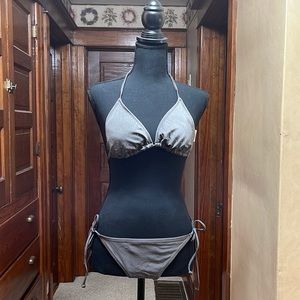 Cute 2 Piece Silver Grey Bikini Set - Never Worn